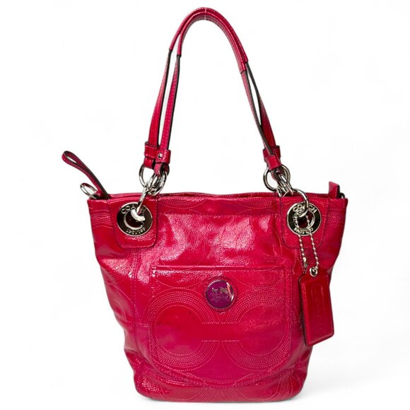 Coach Vintage 1941 Alex Pink Patent Leather Tote Bag - Picture 1 of 12